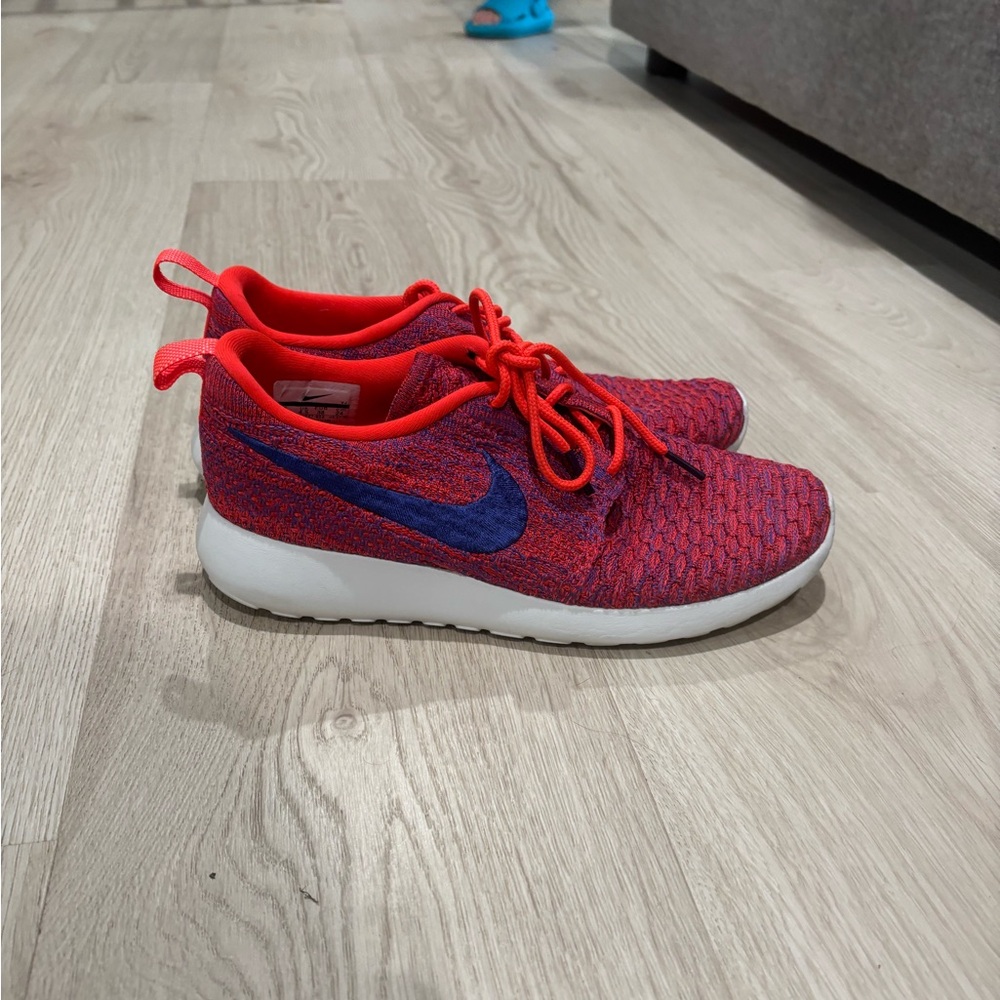 Nike Red and Blue Sneakers Lightweight Athletic Design
